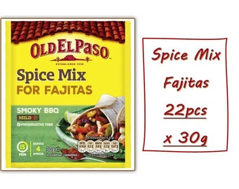 Old El Paso Spice Mix Tex Mex Seasoning For Fajitas Mexican Tacos 22x30g Mild