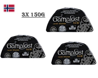 Norwegian Cheese 3X150g Gamalost from Vik Old Cheese Traditional Food Viking Norge Ost Queso Viejo de Noruega