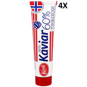 Norwegian Caviar Kavli 4x190g Smoked Cod Fish Roe Spread Kaviar Smoked Caviar Spread Tubes Torskerogn Norway image 2