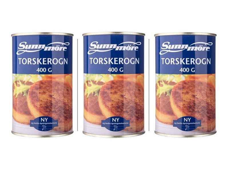 Norwegian Cod Roe 3x400g Torskerogn Sunnmore Canned Fish Food Codfish