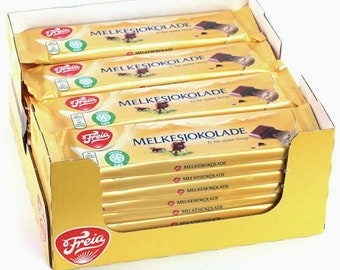 Norwegian Chocolate Freia 32X 60g Bars Melkesjokolade Norway Candy Gift Sweet Milk Chocolate Halloween Christmas Birthday Norwegian Gift