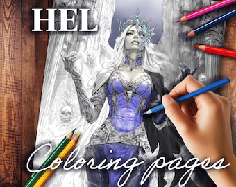 Hel Norse Goddess Coloring Pages: Empowering Printable Art (PDF)