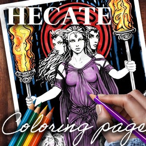 Hecate Coloring Pages: A Goddess Coloring Book with History, Invocations, and Journaling Pages