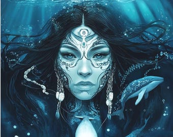 Sedna Art Print - Inuit Sea Goddess Witchy Wall Decor