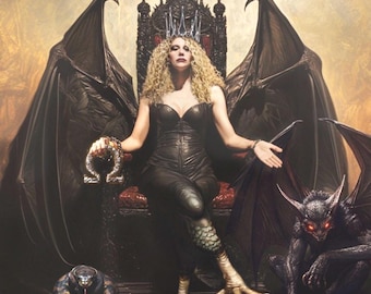 Lilith Demon Queen Art Print - Dark Fantasy Wall Decor
