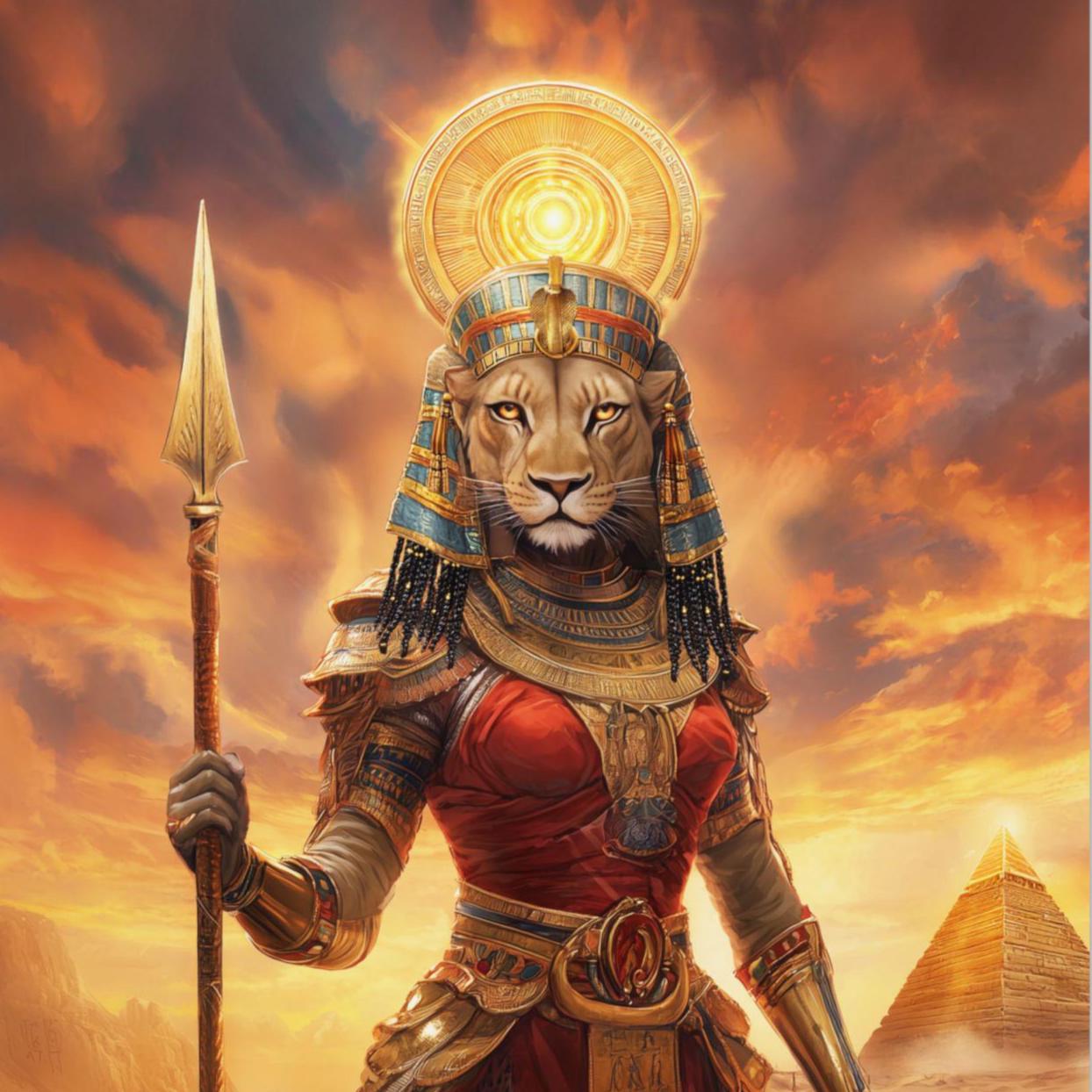Sekhmet: Lioness Goddess of Power - Egyptian Mythology Art Print - Etsy