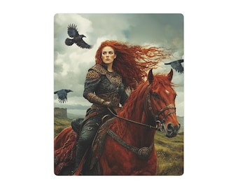 Macha Goddess Metal Art Sign: Irish Mythology, Celtic Pagan Decor