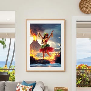Pele&#39;s Dance - Hawaiian Fire Goddess Print
