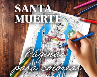Santa Muerte Malbuch: Kunst-, Geschichts- & Gebetsseiten (PDF)