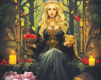 The Empress Tarot Art Print - Abundance Goddess Decor