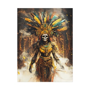 Mictecacihuatl Art Print - Aztec Death Goddess Witchy Decor