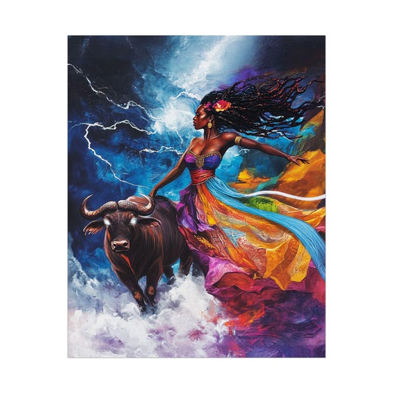 Oya Art Print: Orisha of Winds and Storms, Afrocentric Wall Decor