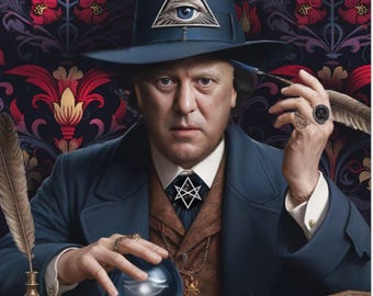 Aleister Crowley Art Print: Thelema Occult Poster, All Seeing Eye Decor