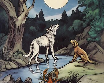 Lámina artística del Tarot de la Luna - Decoración Mística