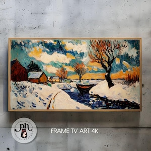 Van Gogh Winter Landscape: 4K Frame TV Art (Digital Download
