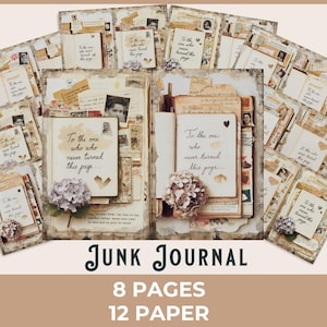 Dedication Never Read – Vintage Junk Journal Printable, Lost Love Ephemera Page, Book Page Collage Art, Romantic Tea-Stained Paper, 300 DPI