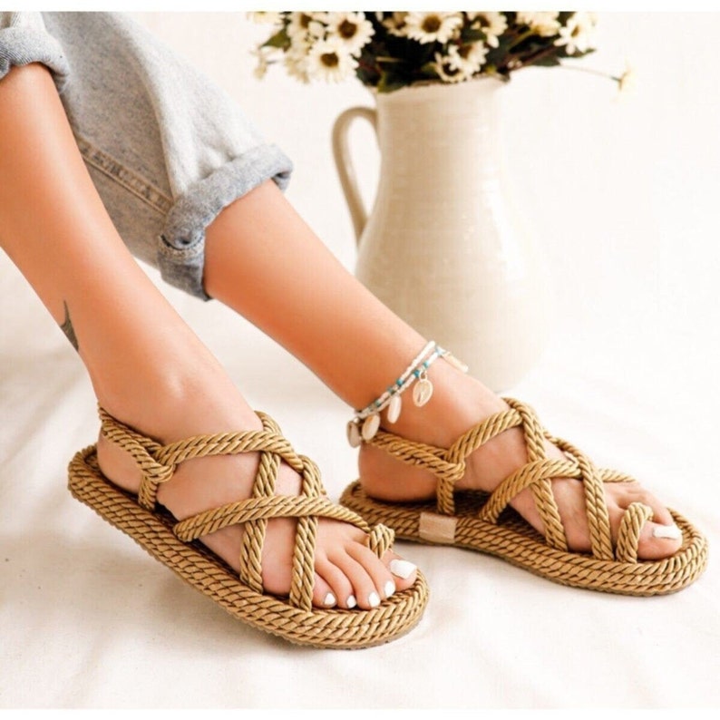100% Handmade Rope Sandals Women, Sandals Women Shoes, Braided Rope Sandals, Casual Style Sandals, Summer Sandals Women 