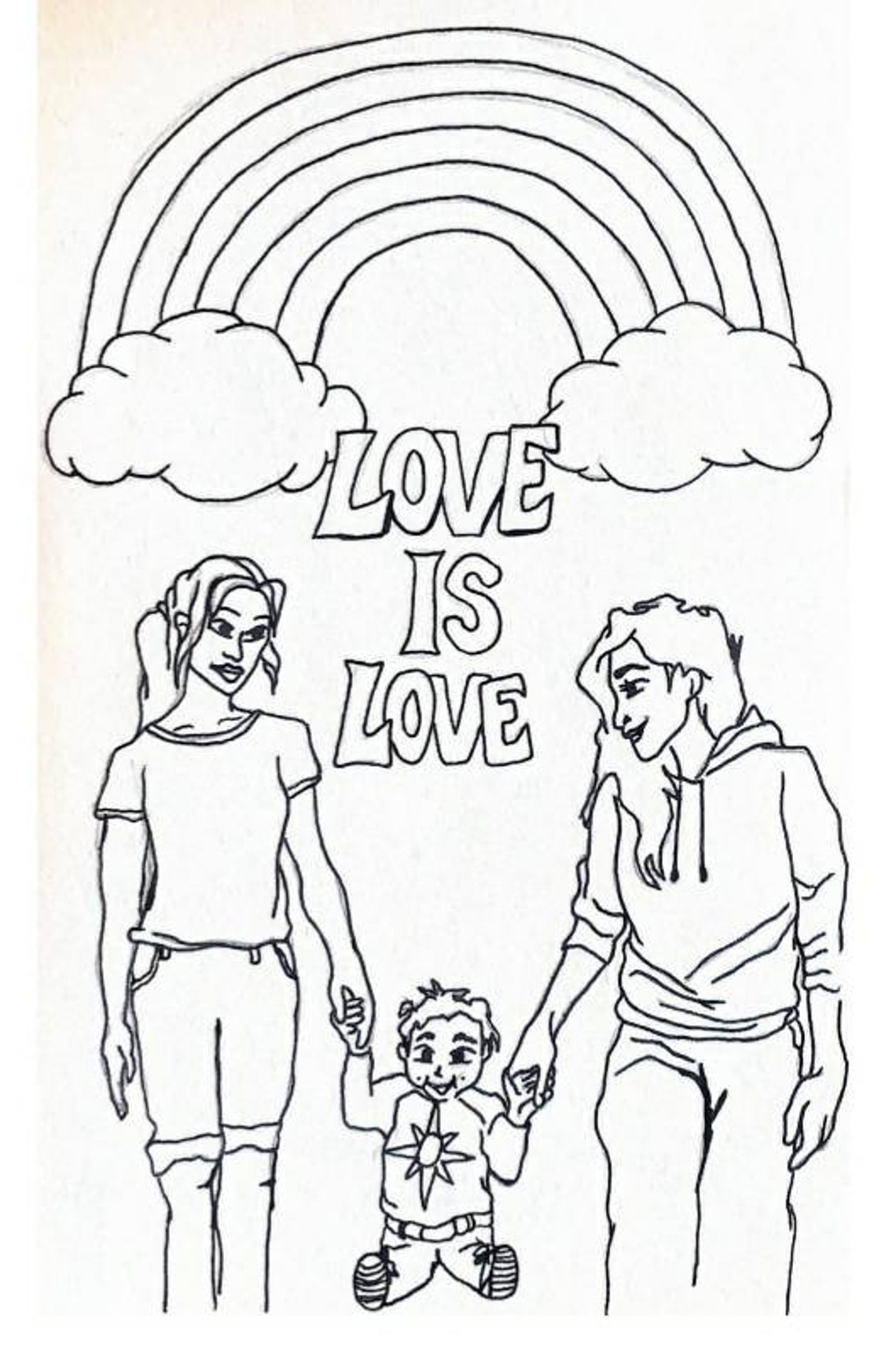 LGBT COLOURING BOOK: My family and me | Etsy
