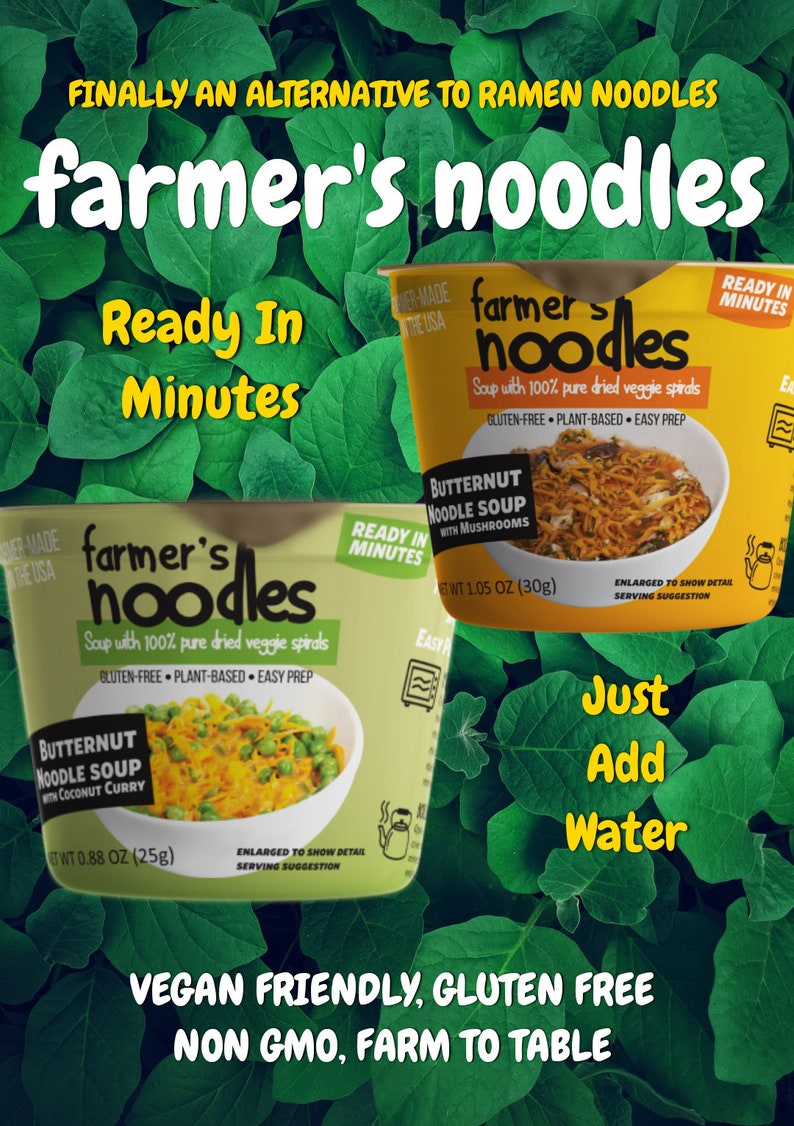 Farmer's Noodles the Ramen Noodle Alternative. Made in USA / Farm to