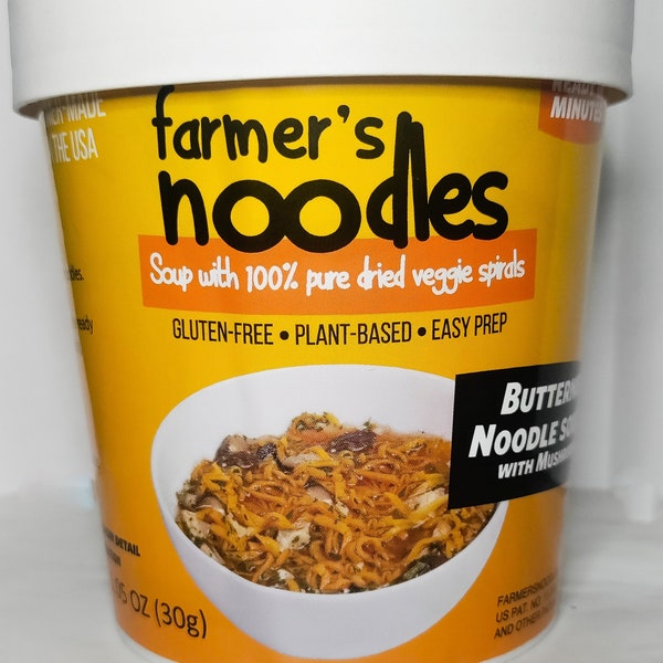 Farmer's Noodles - The Ramen Noodle Alternative.  Made In USA / Farm to Table, Plant Based, Vegan Friendly, No Plastic