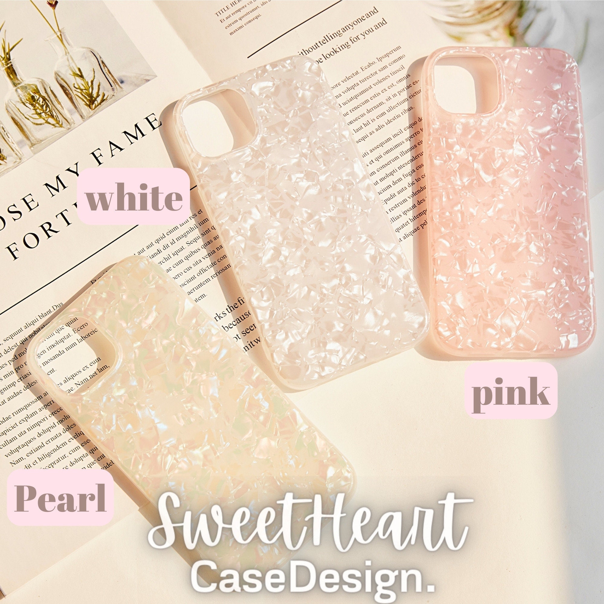 Sparkle Seashell Iphone 14 13 12 11 Pro Max Case Iphone 14 Etsy