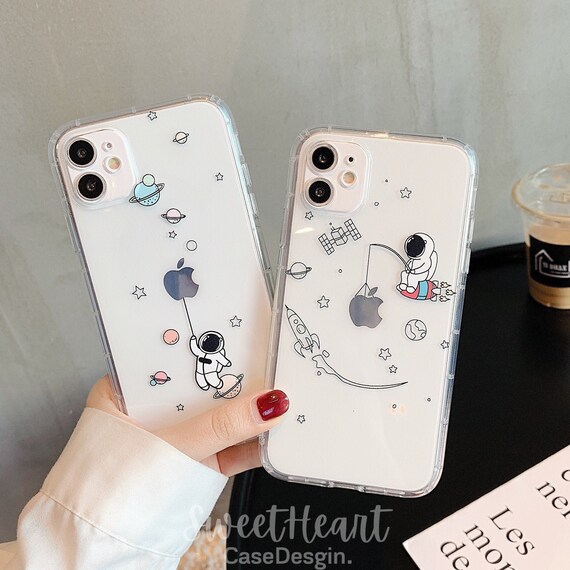Cute Cartoon Astronaut Iphone 13 12 11 Pro Max Case Iphone 13 Etsy
