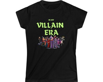Villain Squad In My Villain Era, Disney Villain, Disney Tee, Halloween, Wicked Villain Women's Softstyle Tee