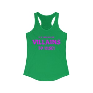 Time for the Villains to Rise, Purple Lettering, Villain Army, Villains Women&#39;s Racerback Tank