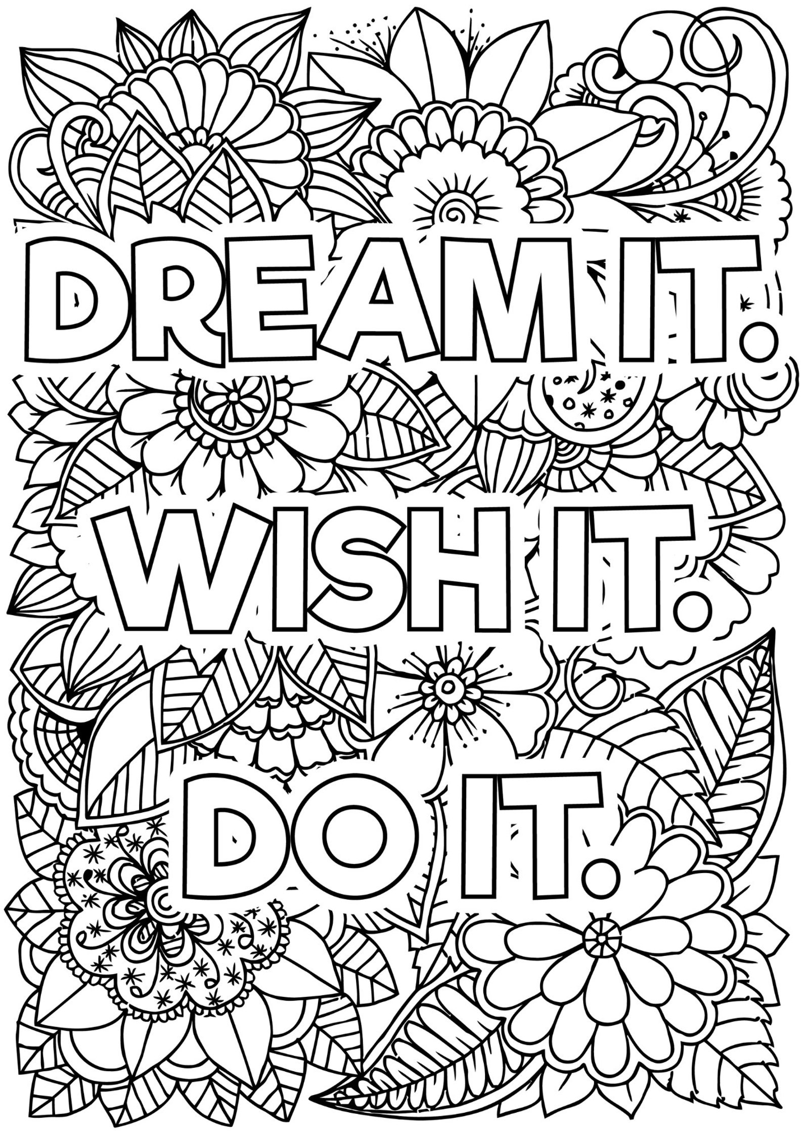 Free Printable Motivational Coloring Pages Many Quote Coloring Pages ...