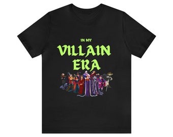 Villain Squad In My Villain Era, Disney Villain, Disney Tee, Halloween, Wicked Villain Men's Jersey Short Sleeve Tee