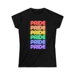 Pride Neon, Regenbogen Neon, LGBTQ, Trendy Pride Frauen T-Shirt