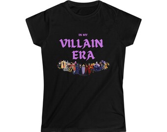 Villain Squad In My Villain Era, Disney Villain, Disney Tee, Halloween, Wicked Villain Women's Softstyle Tee