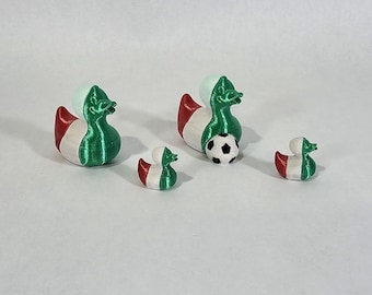Mini-canards en plastique avec drapeau italien | Jouet italien imprimé en 3D | Collecte de canards | esquive de camion | Croisières | Événements du patrimoine italien