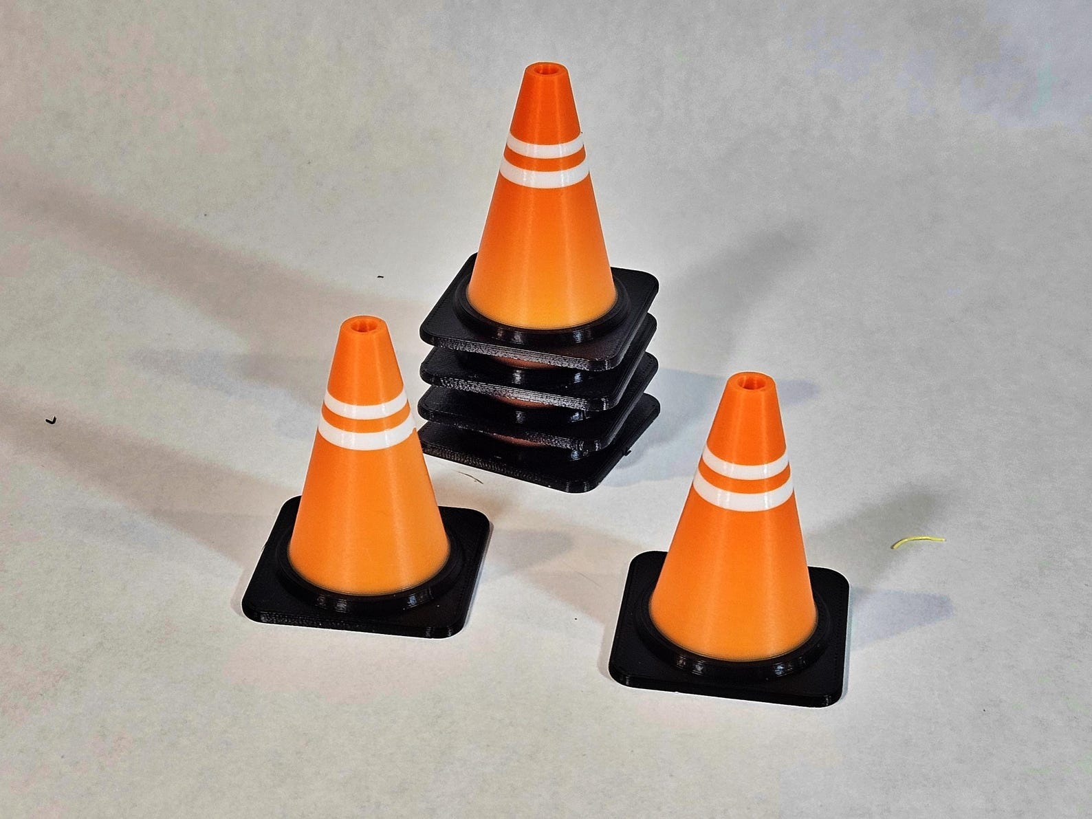 12 Pack Mini Traffic Cones Custom Colors | 3D Printed Tiny Safety Pylon ...