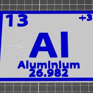118 Individual Periodic Table Element Squares Tiles .stl files for Multicolor 3D Printing with Atomic Number, Mass, Ionic Charges and Border