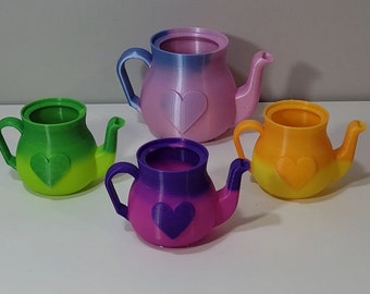 Color Changing Tea Pots 3D Printed Plastic Kids Tea Party Pool Bath Toys