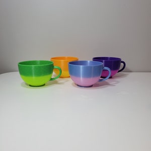 Tasses à thé aux couleurs changeantes imprimées en 3D, jouets en plastique pour le bain de la piscine du thé pour enfants