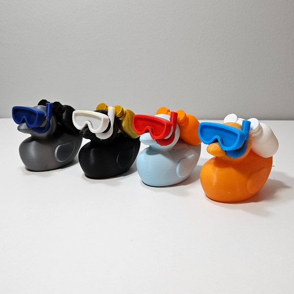 Scuba Ducks 3D Printed Plastic Kids Toy for Pool Bath and More