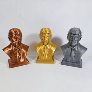 President Donald Trump 3D Printed Bust Statue Head Figure 2024 Election