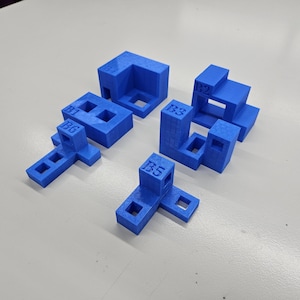 Bloques de juguete impresos en 3D, herramientas educativas multiusos para dibujar, medir y construir.