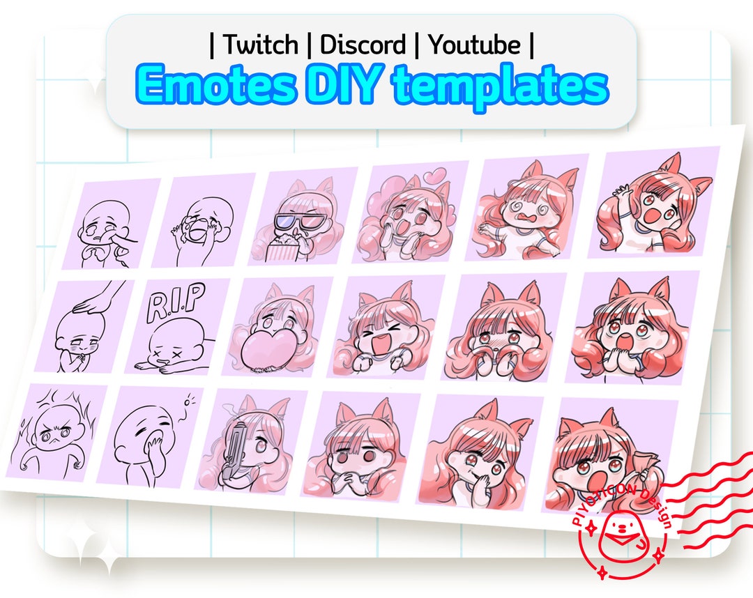 18x Emotes DIY Templates Bases Anime Style for Twitch Etsy 18x Emotes DIY Templates Bases Anime Style for Twitch Etsy