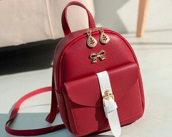 mini backpack red