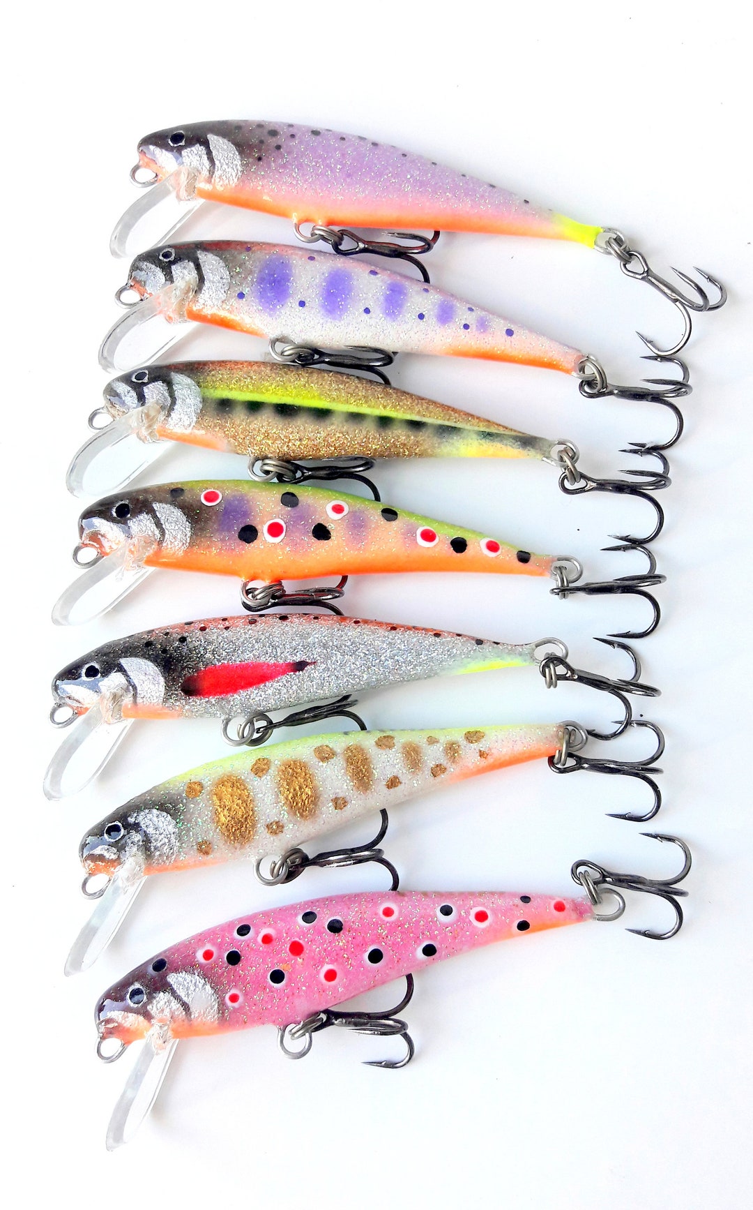 Custom Wooden Handmade Fishing Lure Minnow for Trout 60mm. S Etsy