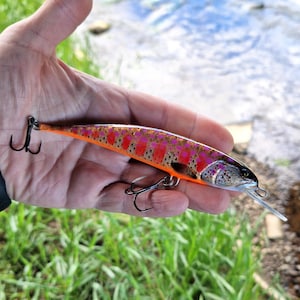 Handmade Wooden Fishing Lure 14cm – Crankbait Wobbler for Pike, Bass, Predator Fish
