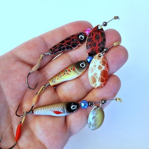 Set of 3 pieces. Handmade spinner lures.