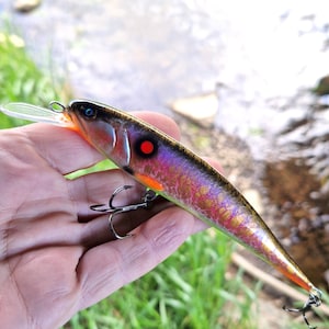 Handmade Wooden Fishing Lure 14cm – Crankbait Wobbler for Pike, Bass, Predator Fish