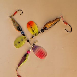 Set of 3 pieces. Handmade spinner lures. Fishing Spinner. Trout Sp