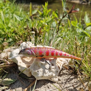 Handmade Wooden Fishing Lure 14cm – Crankbait Wobbler for Pike, Bass, Predator Fish