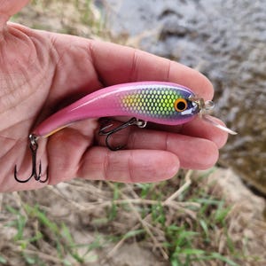 Fishing lure. Custom wooden bait.