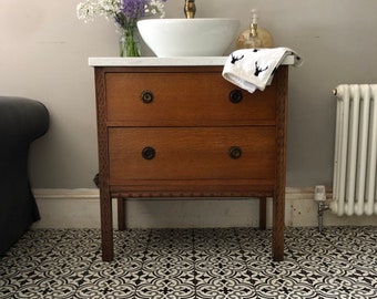 Vintage solid wood vanity